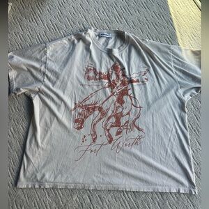Daydreamer Fort Worth Graphic Tee in Gray and Red